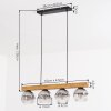 Ripoll Suspension, Boule lumineuse, Suspension Écru, Noir, 4 lumières