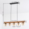 Koyoto Suspension, Boule lumineuse, Suspension Écru, Noir, 5 lumières