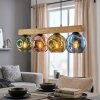 Ripoll Suspension, Boule lumineuse, Suspension Écru, Noir, 4 lumières