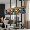Ripoll Suspension, Boule lumineuse, Suspension Écru, Noir, 5 lumières