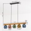 Ripoll Suspension, Boule lumineuse, Suspension Écru, Noir, 5 lumières