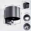 Almodofa Lampe murale d´extérieur, Luminaire Up & Down, Applique murale LED Anthracite, 1 lumière, Détecteur de mouvement
