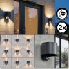 Almodofa Lampe murale d´extérieur, Luminaire Up & Down, Applique murale LED Anthracite, 1 lumière, Détecteur de mouvement