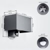 Almodofa Lampe murale d´extérieur, Luminaire Up & Down, Applique murale LED Anthracite, 1 lumière, Détecteur de mouvement