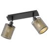 CHEVAL Plafonnier, Spot de plafond Luminaires Globo Lighting Noir, 2 lumières