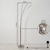 Lampadaire Uttorp LED Nickel mat, 3 lumières