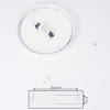 Plafonnier Finsrud LED Blanc, 1 lumière