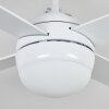 Lenok Ventilateur de plafond lumineux LED Couleur bois, Blanc, 1 lumière, Télécommandes