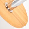 Olaris applique murale bois orientable, style scandinave, abat-jour gris clair E14