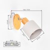 Olaris lot de 2 appliques murales en bois orientables, abat-jour blanc E14