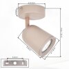 Lemak spot de plafond LED orientable beige taupe, luminaire moderne GU10