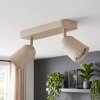Lemak plafonnier LED spot orientable 2 lampes, rampe de spots GU10 sable