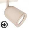 Lemak plafonnier LED spot orientable 2 lampes, rampe de spots GU10 sable