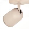 Lemak plafonnier LED spot orientable 2 lampes, rampe de spots GU10 sable