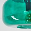 Boza plafonnier en verre vert, abat-jour rond en verre, douille E27, ø 28 cm