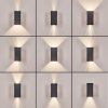 Hoods applique murale extérieure LED pour façade, lot de 2, effet haut bas IP44