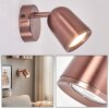 LED Spot mural moderne Lemak en bronze avec corps cylindrique orientable