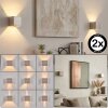 Badajoz applique murale extérieure carrée, éclairage mural haut bas, lot de 2