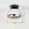 Gastor plafonnier globe en verre fumé E27, style rétro moderne pour salon