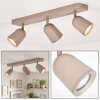 Lemak plafonnier LED 3 spots GU10, plafonnier spot orientable rectangulaire