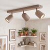 Lemak plafonnier LED 3 spots GU10, plafonnier spot orientable rectangulaire