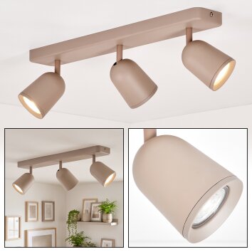 LED Spot de plafond moderne Lemak à trois têtes cylindriques orientables