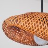 Bauro suspension bambou à abat-jour bombé pour salle à manger, longueur 50 cm