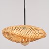 Bauro suspension salle à manger avec abat-jour organique tressé E27, longueur 40 cm