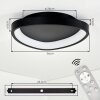 Rimon plafonnier LED rond avec télécommande Ø 36 cm, 1440 lumens, moderne