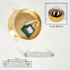 Gastor plafonnier boule rond E27, style rétro vintage pour salon et couloir