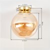 Gastor plafonnier boule E27 Ø 25 cm, luminaire plafond rétro vintage