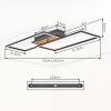 Velani plafonnier rectangulaire LED, plafonnier moderne à double cadre plat