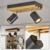 Velani plafonnier LED GU10 2 spots orientables, rampe à lamelles scandinave
