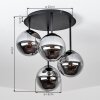 Gastor plafonnier boule 4 lumières E14, diamètre 25 cm, style rétro moderne