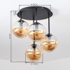 Gastor plafonnier à boules 4 flammes E14, luminaire de plafond rond vintage