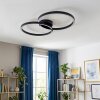 Narok plafonnier LED annulaire moderne avec télécommande, effet halo indirect