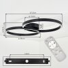 Narok plafonnier LED annulaire moderne avec télécommande, effet halo indirect