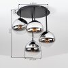 Gastor plafonnier boule 4 flammes E14, luminaire de plafond rétro vintage