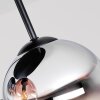 Gastor plafonnier 4 lampes, abat-jours boule en verre coloré, culot E14