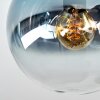 Gastor plafonnier 4 lampes, abat-jours boule en verre coloré, culot E14