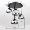 Chehalis plafonnier à globes, luminaire de plafond 4 lumières G9, ø 38 cm