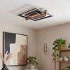 Selani plafonnier LED avec télécommande, design carré plat moderne