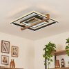 Selani plafonnier LED avec télécommande, design carré plat moderne