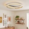 Calista plafonnier LED rond 52 cm pour salon, anneau lumineux plat moderne