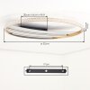 Plafonnier LED Calista à double anneau, 3000 à 6000 Kelvin, couleur réglable