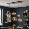 Koyoto suspension salle à manger à globes, 6 lumières E27, style vintage