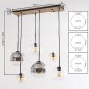 Koyoto suspension salle à manger à globes, 6 lumières E27, style vintage