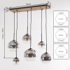 Koyoto suspension salle à manger à 6 lumières avec abat-jour globe E27