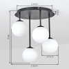 Chehalis plafonnier boule 4 lumières G9, style rétro pour salon et couloir