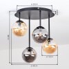 Chehalis plafonnier boule 4 lumières, design rond vintage pour salon